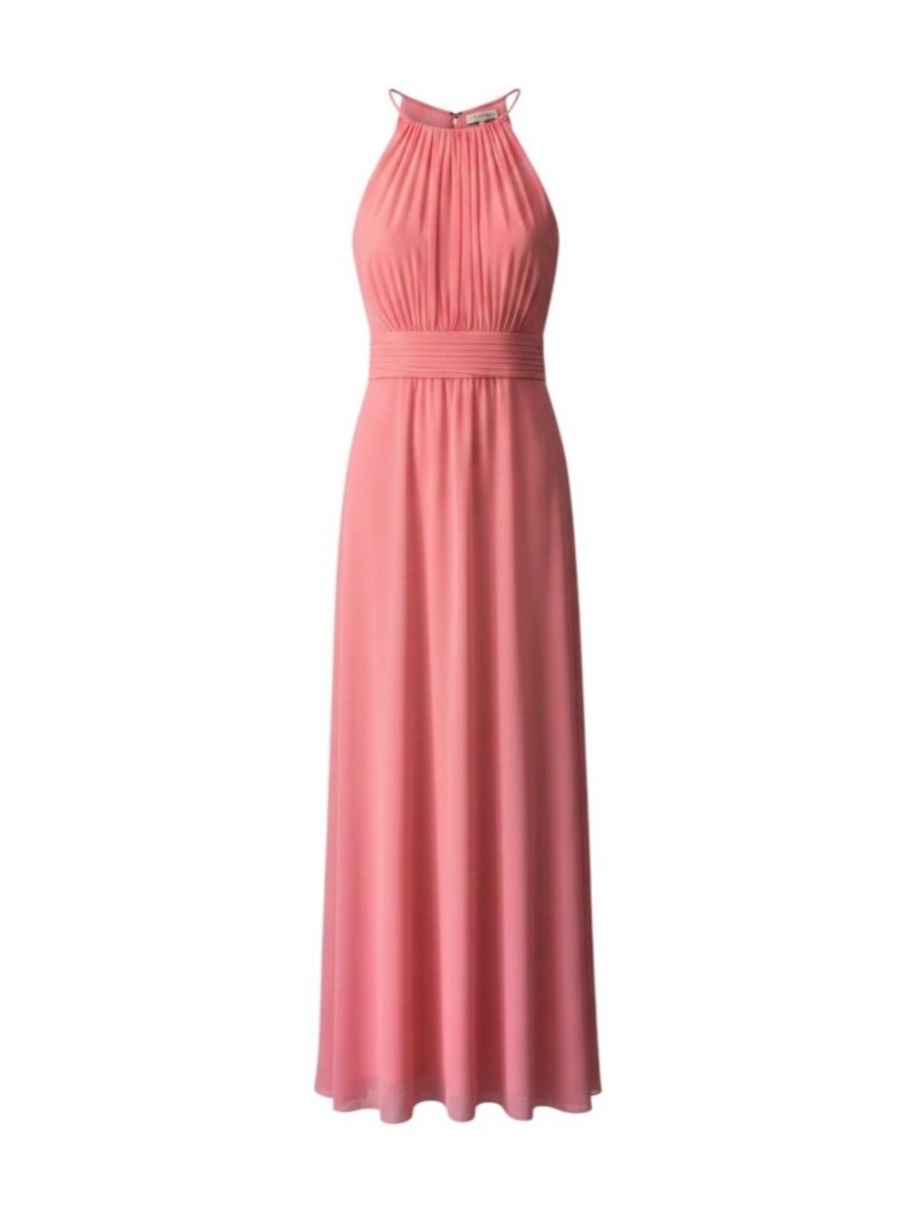 David's Bridal Coral Maxi Dress Sleeveless Halter Style Gown Size 12